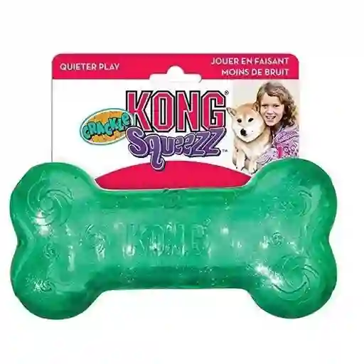 Kong Squeezz Hueso de Goma Color Verde para Perro 