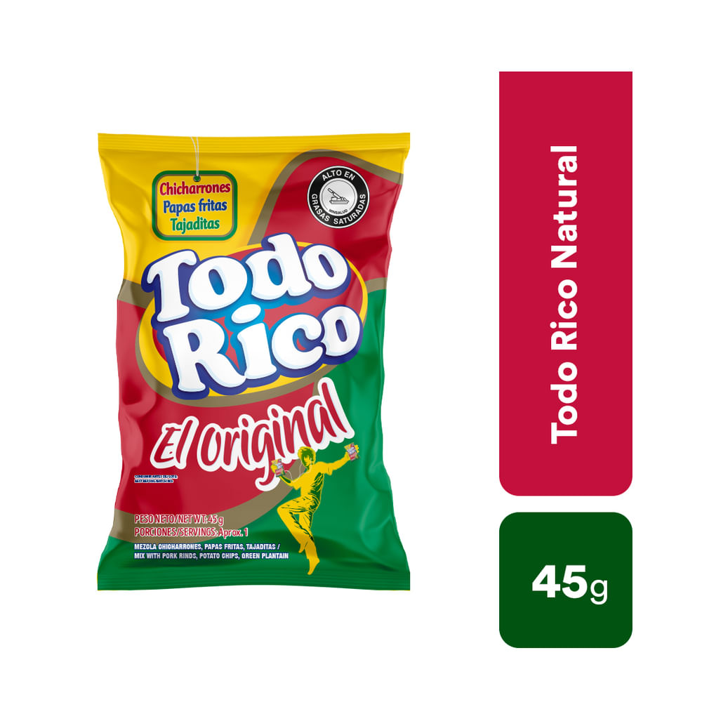 Todo Rico Snack Mixto Sabor Natural 45 g
