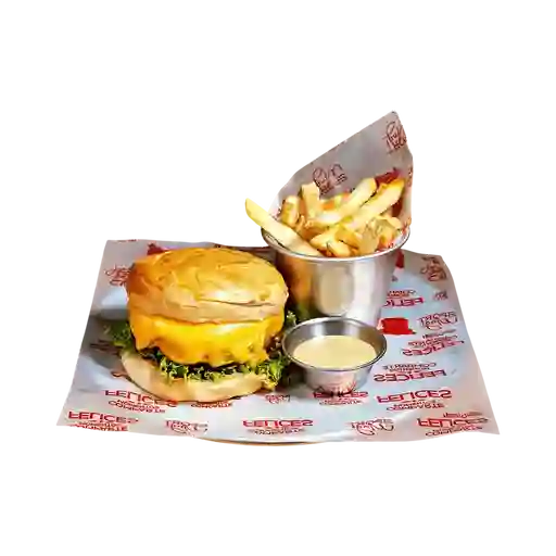 Cheese Burger + Papas