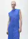 Vestido Noely Azul Talla L Mujer Mango