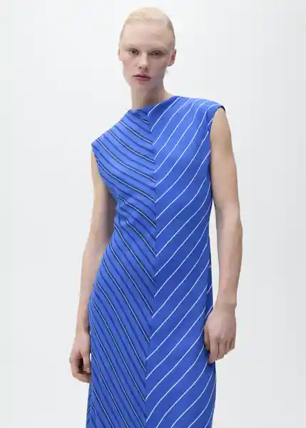 Vestido Noely Azul Talla L Mujer Mango