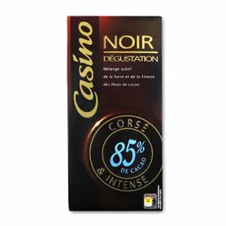 Casino Chocolate con 85 % de Cacao Noir Dégustation