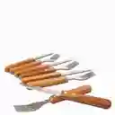 Ambiente Gourmet Set Tenedores y Cuchillo Acacia