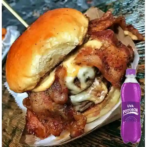 Combo Hamburguesa Doble + Uva 400 ml