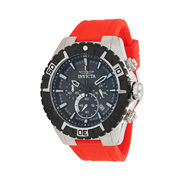 Invicta Reloj Aviator Rojo y Plata Inv37631