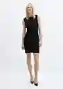 Vestido Paloma Negro Talla 24 Mujer Mango