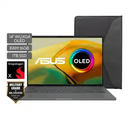 Portatil Asus Zenbook A14 Qualcomm Snapdragon X X126100 Ram 16 Gb 1 Tb Hdd Ux3407qaqd232w