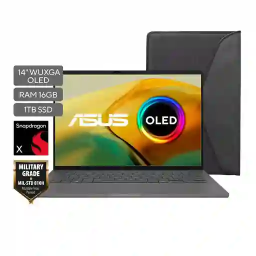 Portatil Asus Zenbook A14 Qualcomm Snapdragon X X126100 Ram 16 Gb 1 Tb Hdd Ux3407qaqd232w
