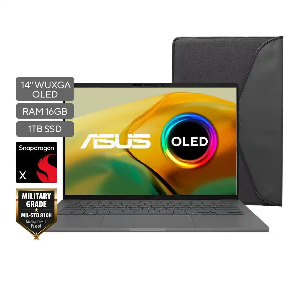 Portatil Asus Zenbook A14 Qualcomm Snapdragon X X126100 Ram 16 Gb 1 Tb Hdd Ux3407qaqd232w