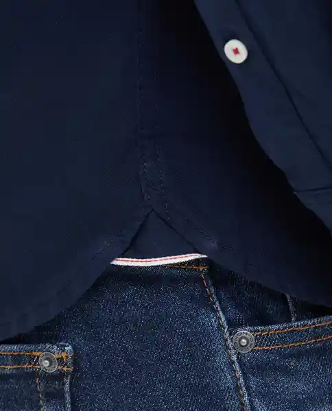 Camiseta Oxford Masculino Azul Medianoche Ultra Oscuro L Chevignon
