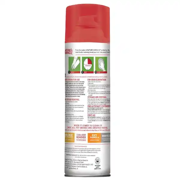 Nature Miracle Removedor Manchas y Olores Gato Aerosol 17.5 Oz