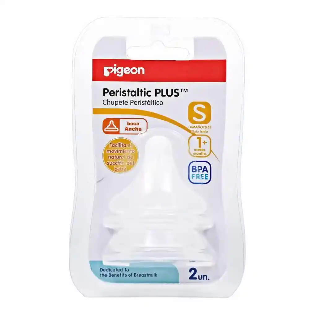 Pigeon Chupo Peristaltico Plus Boca Ancha Talla Ss