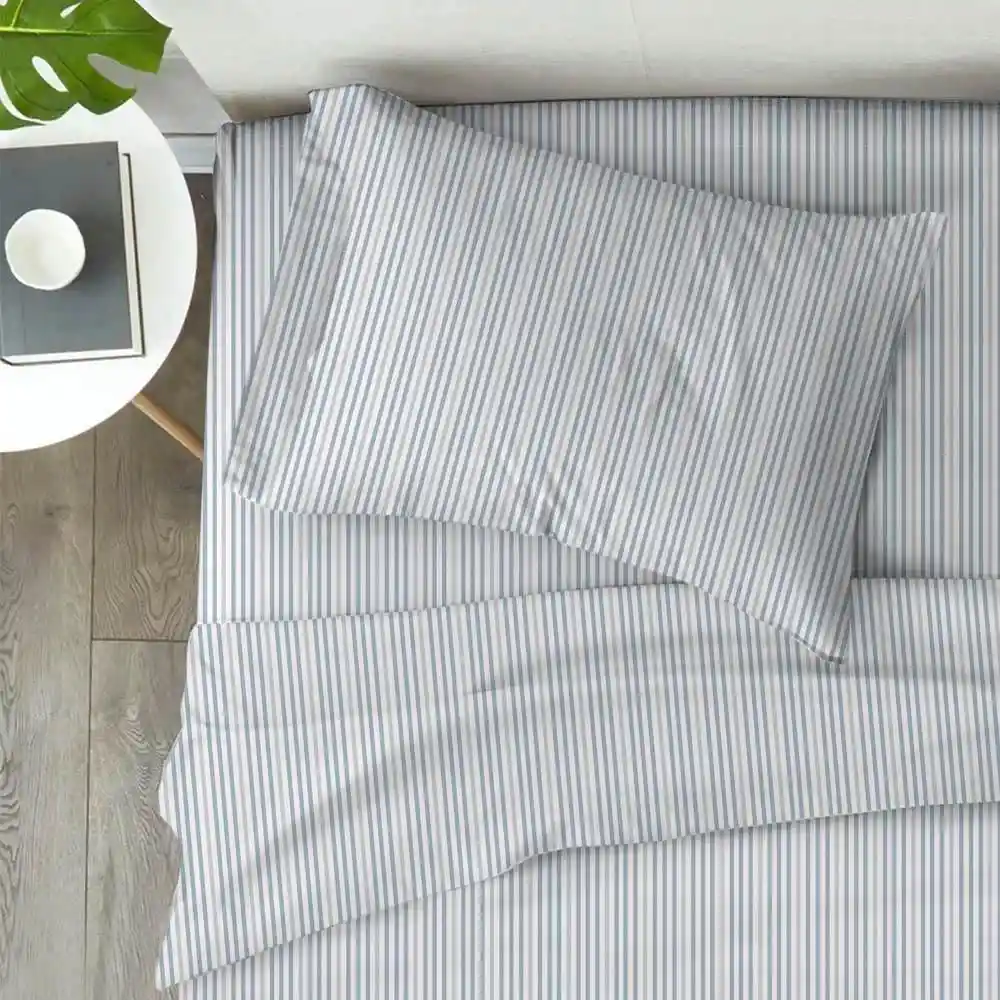 Juego Cama Sencillo 150 Hilos Miniprint Estampado