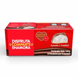 Galleta masmelo BESO DE AMOR cubierta sabor chocolate 9 Unds x 144g