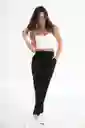 Regged Pantalón Harem Color Negro Talla 6