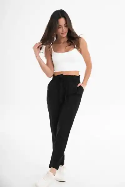 Regged Pantalón Harem Color Negro Talla 6