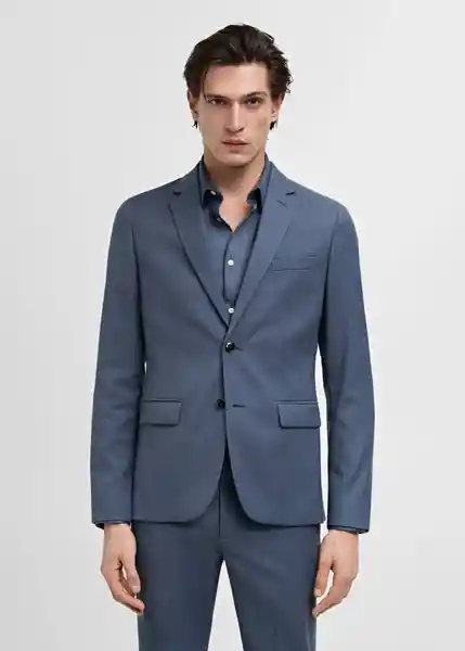 Blazer Americana Paris Celeste Talla 48 Hombre Mango