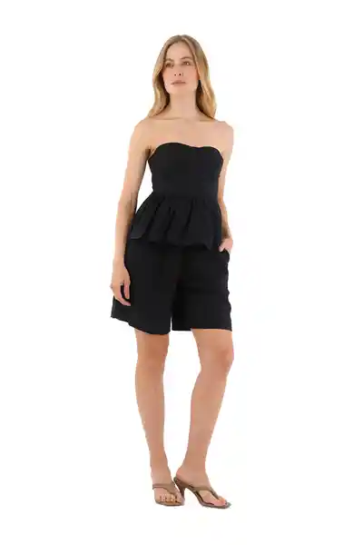 Top Bruma Negro Talla L Mercedes Campuzano