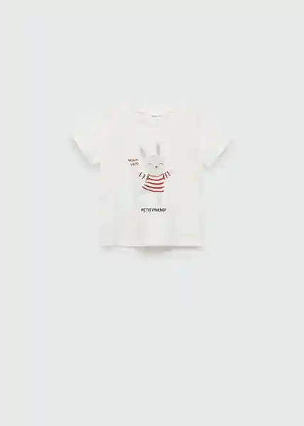 Camiseta Petit Offwhite Talla 66 Niñas Mango