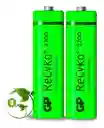 Gp Baterías/pilas Recargables Recyko Rechargable 2700 Series 2xaa 2700mah Verde