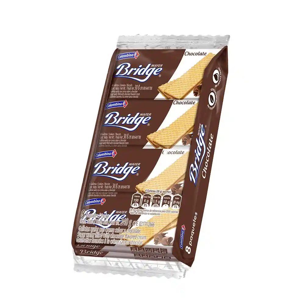 Bridge Galleta Wafer con Crema de Chocolate