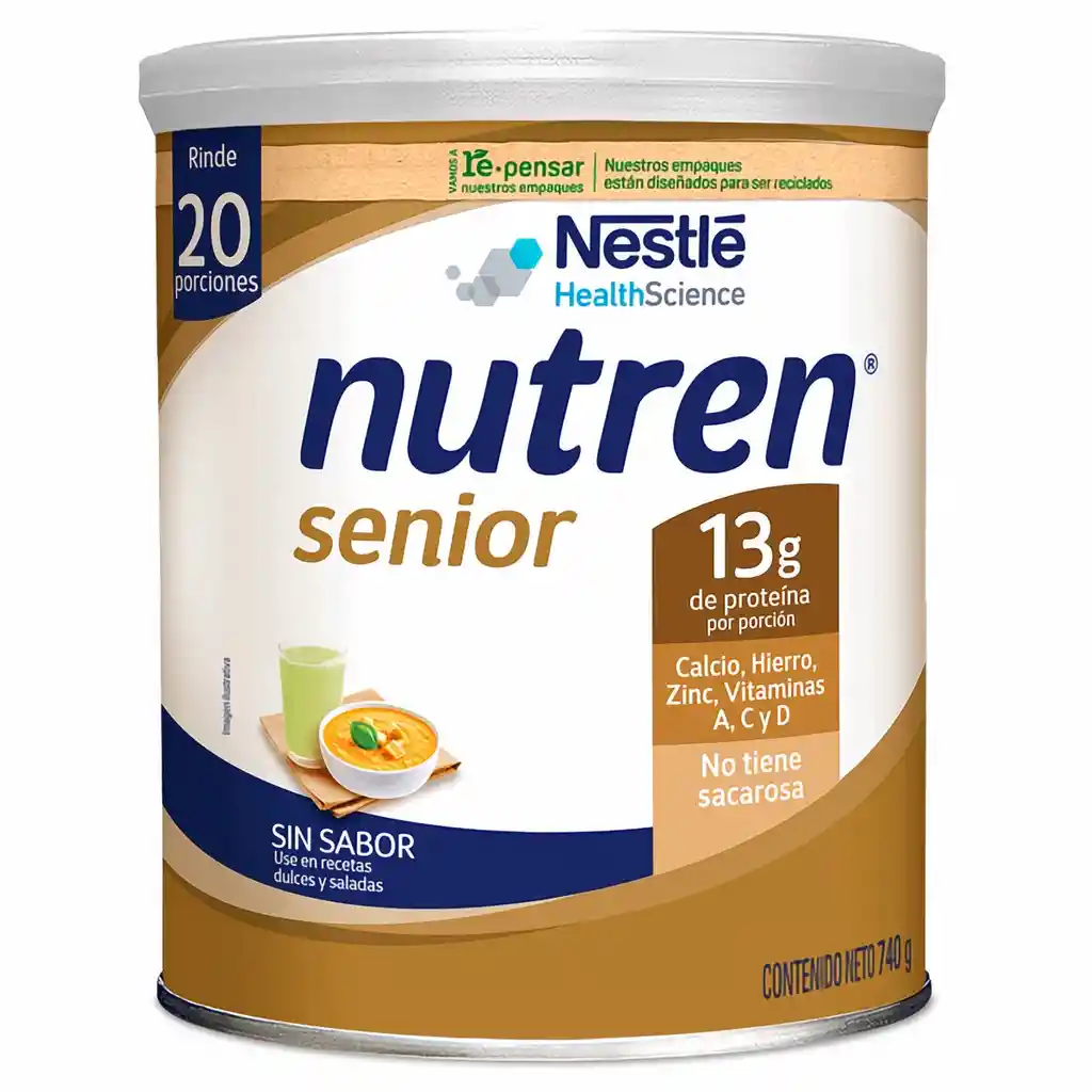 Complemento nutricional NESTLÉ NUTREN Senior sin sabor x 740g