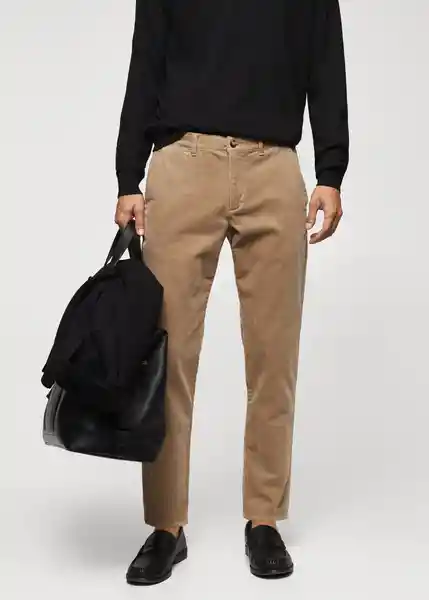 Pantalón Berdam Beige Talla 38 Hombre Mango