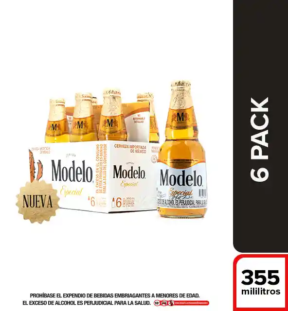 Modelo Pack Cerveza Especial 355 mL x 6 Und