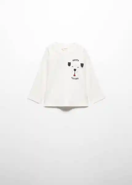 Camiseta Puppy Niños Off White Talla 69 Mango