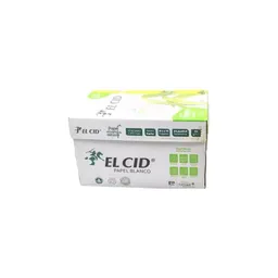 Caja X10 Resmas de Papel Bond Blanco Carta El Cid
