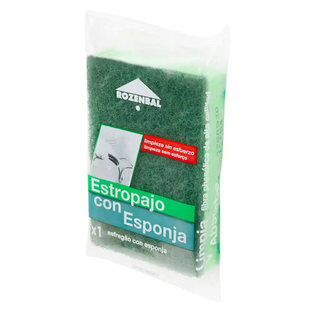 Estropajo Con Esponja Bicapa Rozenbal