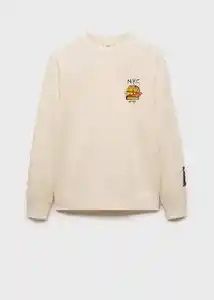 Buzo Sudadera Burger Crudo Talla M Hombre Mango