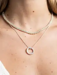 Collar Plateado Medio TallaU Mujer 331F004 Naf Naf