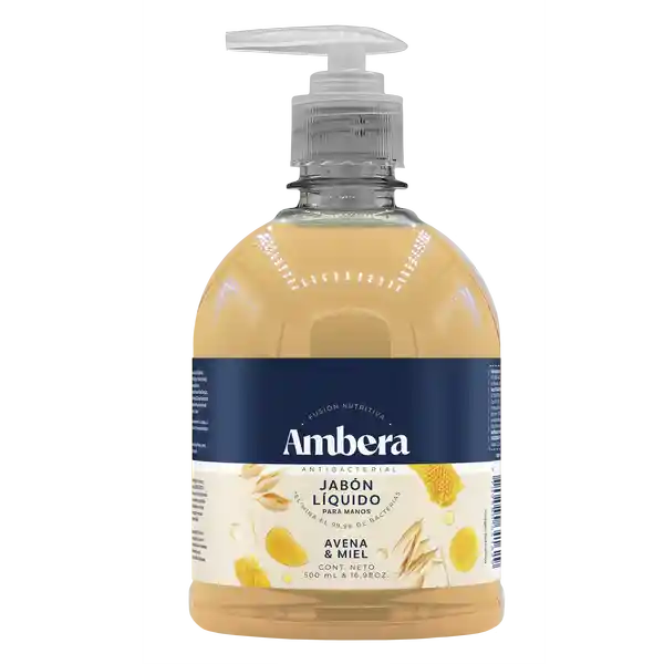 Ambera Jabón Líquido Manos Avena Miel