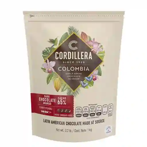 Cordillera Cobertura de Chocolate Amargo 65% Cacao