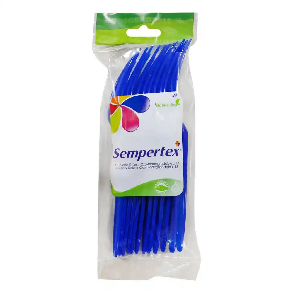 Tenedor Sempertex Deluxe Oxo Azul Rey (1 Und)