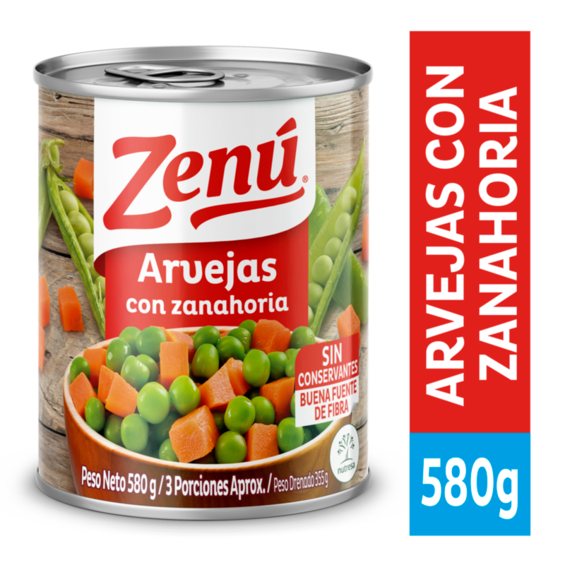 Zenú Arveja Con Zanahoria 580 g