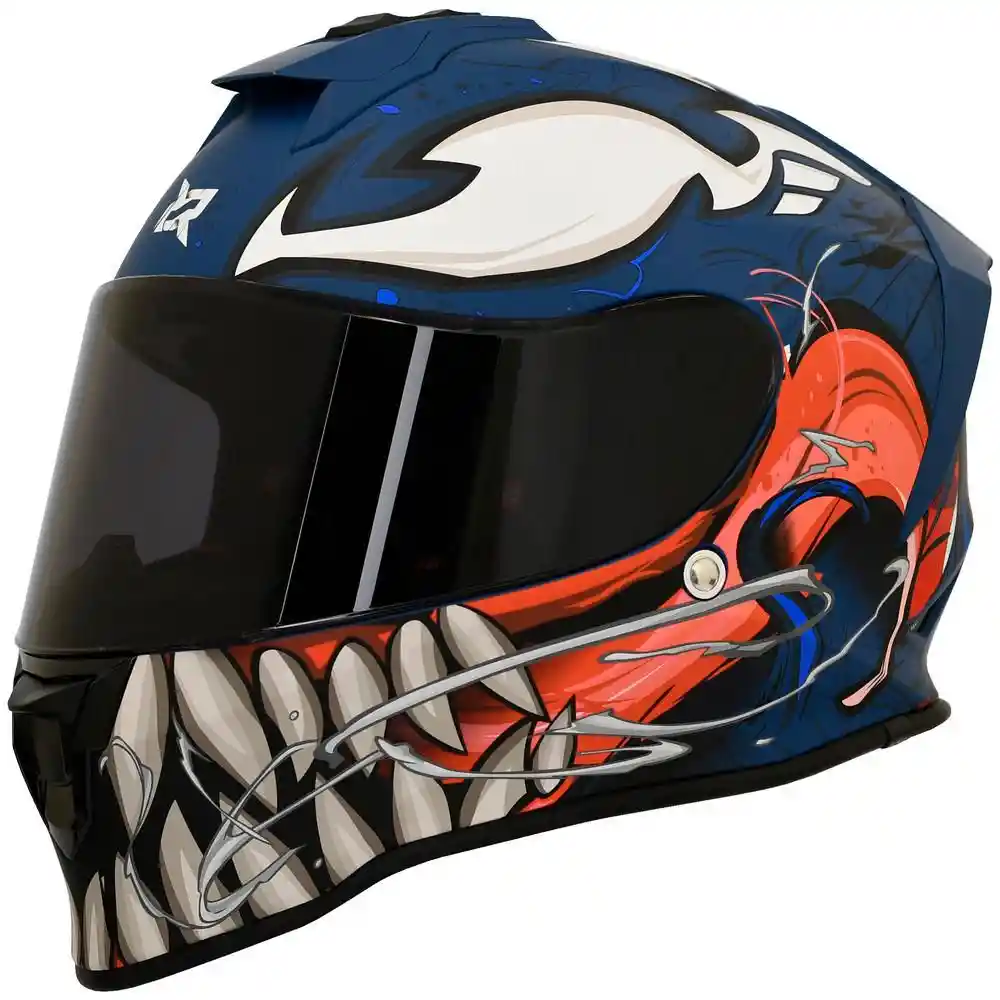 Casco L-azul Bco