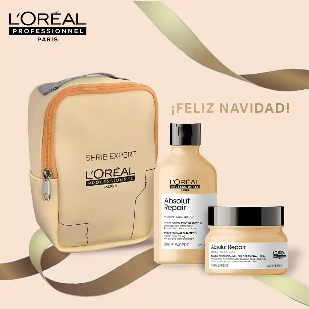 L'Oréal Kit Absolut Repair Serie Expert Shampoo + Mascarilla