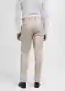 Pantalón Milan Beige Talla 36 Hombre Mango