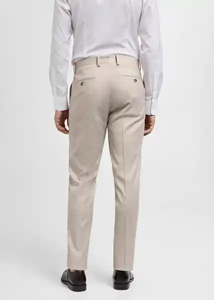 Pantalón Milan Beige Talla 36 Hombre Mango