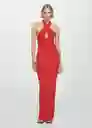 Vestido Shiffer Rojo Talla L Mujer Mango