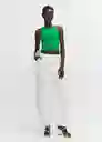 Top Alixt Verde Talla S Mujer Mango