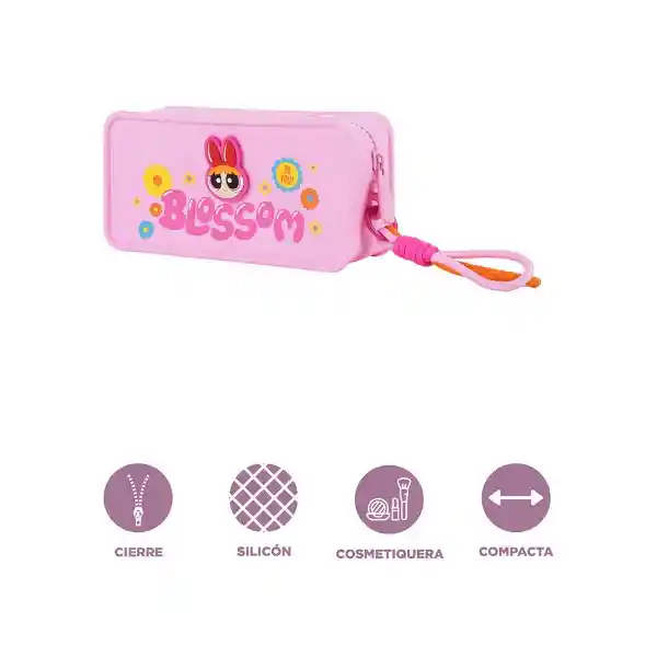 Cosmetiquera Serie Chicas Súper Poderosas Rosa Cuadrada Miniso