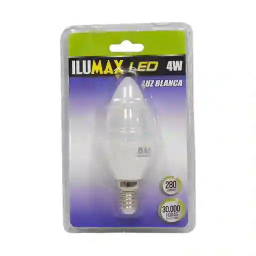 Ilumax Bombillo Led Velita 4W Luz Blanca E14 30000 Hora