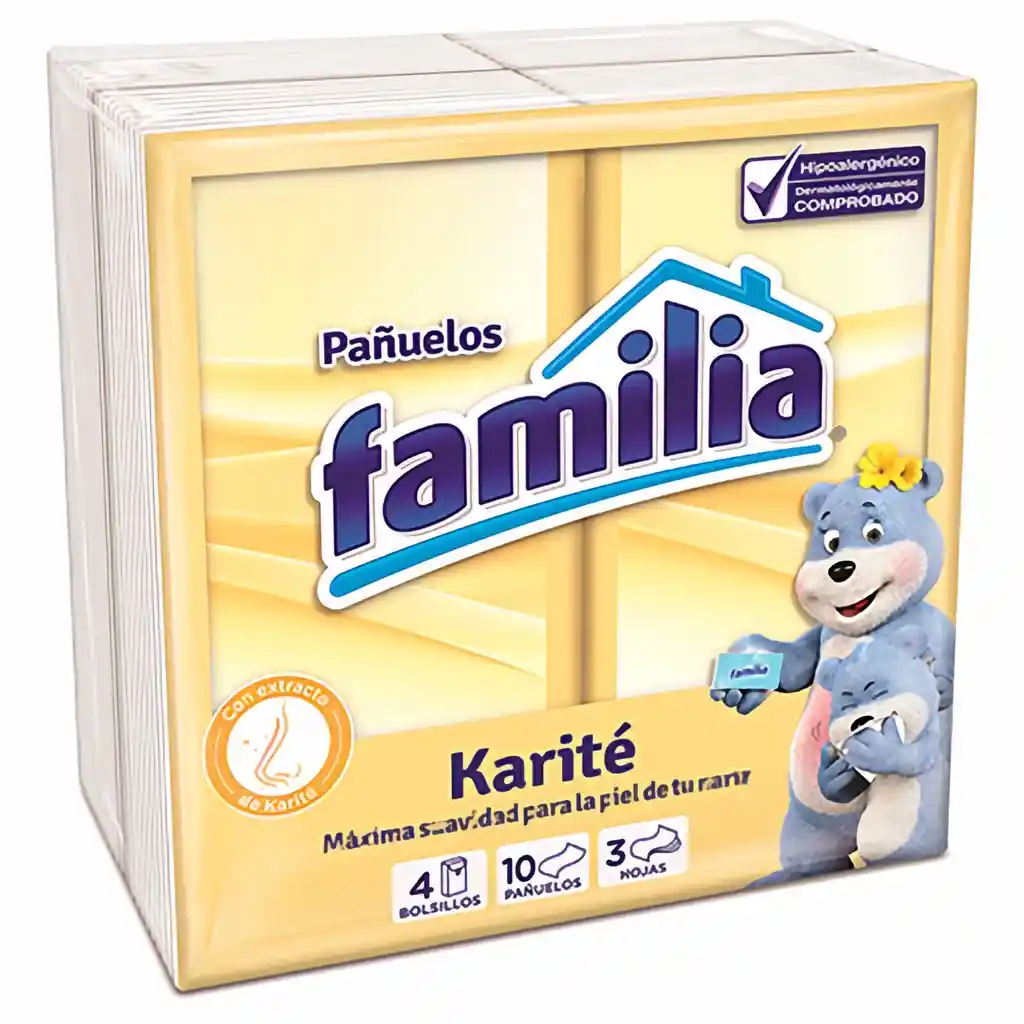 Familia Pañuelos Karité X 4 Paq