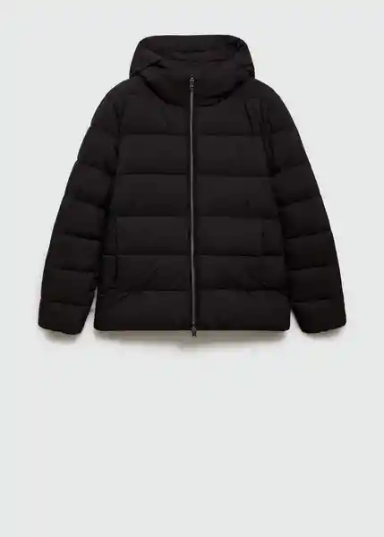 Abrigo Anorak Turin Negro Talla XL Hombre Mango