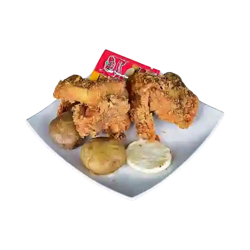 1/4 de Pollo Pechuga Apanada