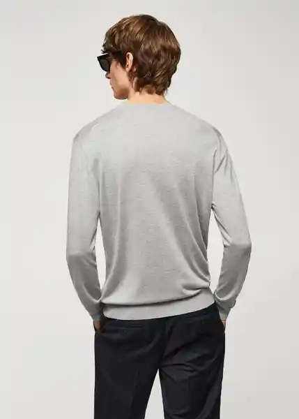 Jersey Seda Gris Medio Vigoré Talla L Hombre Mango