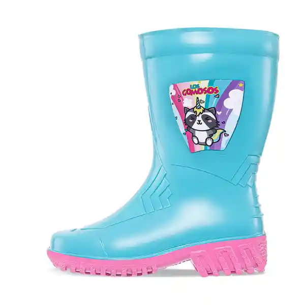 Los Gomosos Botas Ajustar Matriz Aguamarina y Fucsia Talla 31